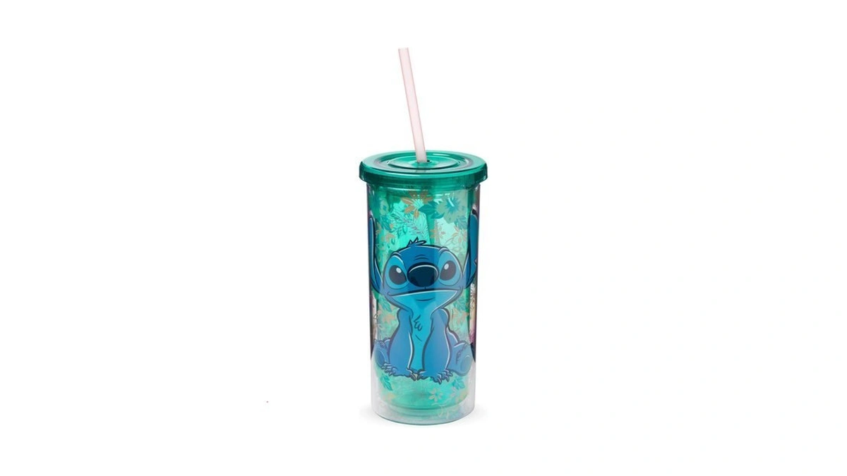 Silver Buffalo Disney Lilo And Stitch Tropical Pattern Plastic Tall