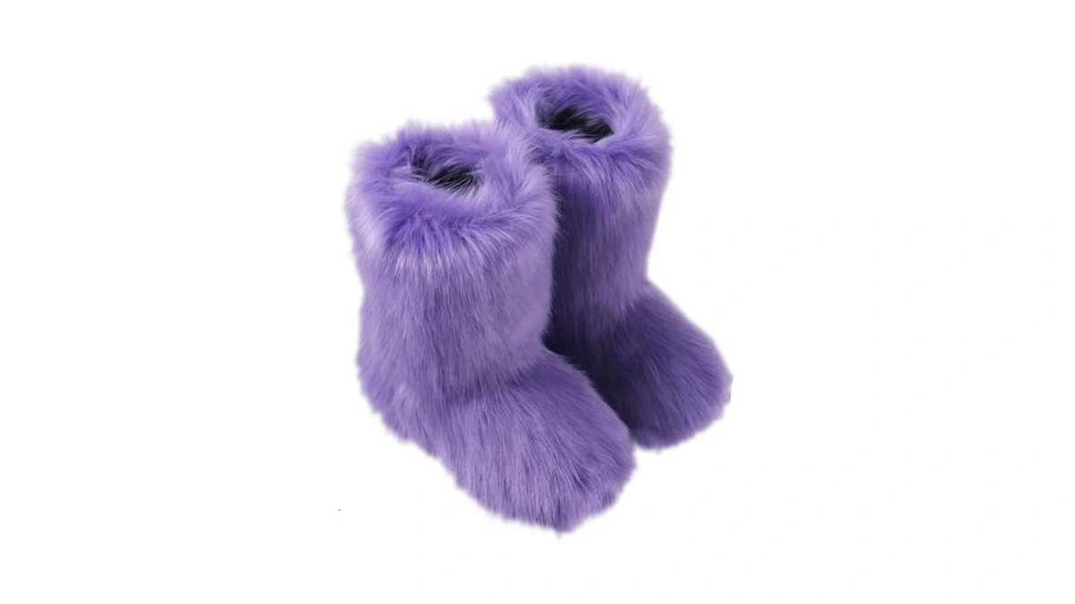 Gegefur Girls Boys Kids Faux Fur Boots Furry Fuzzy Fluffy