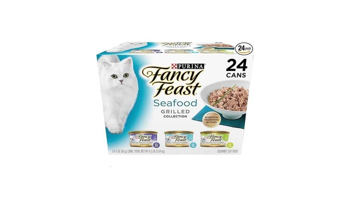 Purina Fancy Feast Grilled Wet Cat Food Seafood Collection In