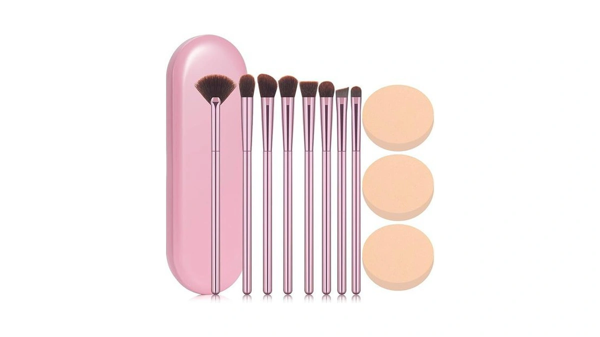 Coykrou 8pcs Makeup Brushes Set Premium Eyeshadow Brush Professional Angled