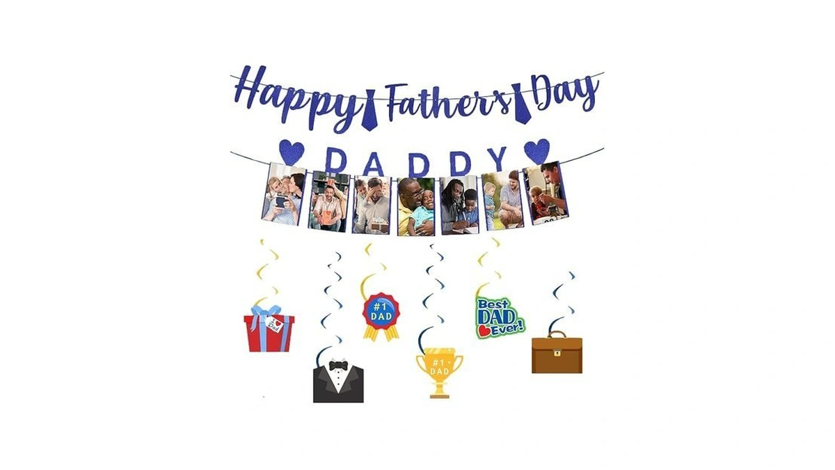 Dwearty Fathers Day Banner Can Be Accompanied By Photos And