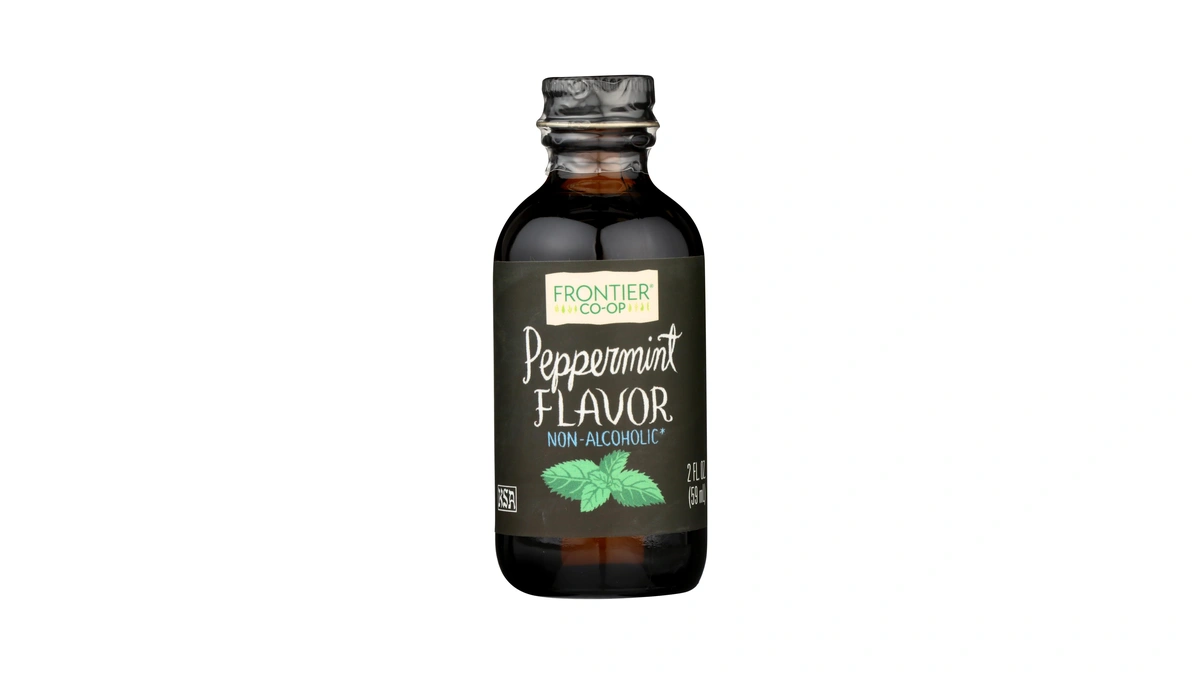 Frontier Co-op Organic Peppermint Flavor, 2 Ounce Glass Jar, Non-alcoholic,