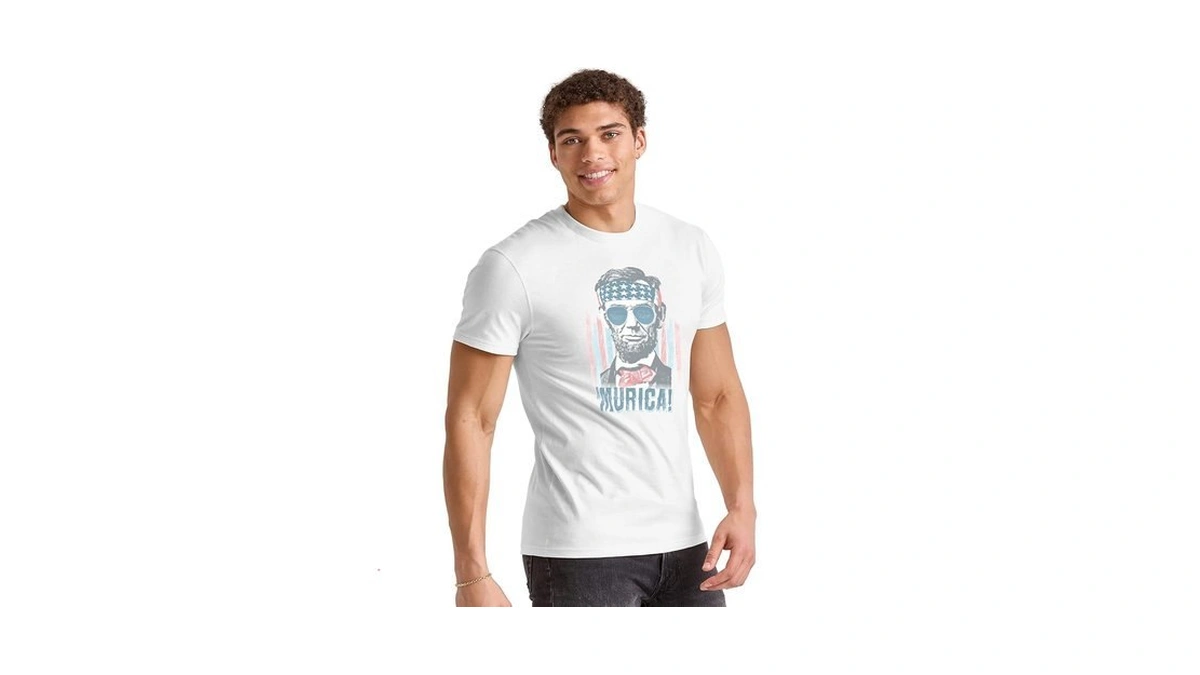 Hanes Mens Y06382 Fashion-t-shirts, Murica, Large Us