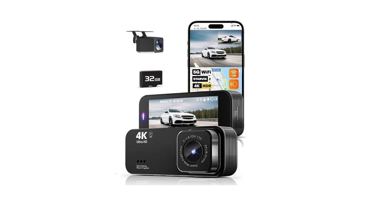 Kyltoor Dash Camera For Cars, 4k Dash Cam Front And