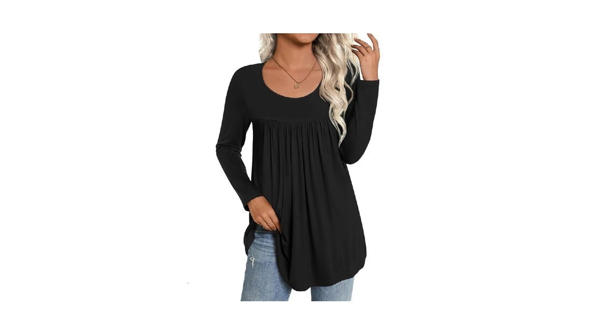 Cathy Womens Long Sleeve Casual Tunic Tops Fall Fashion 2026
