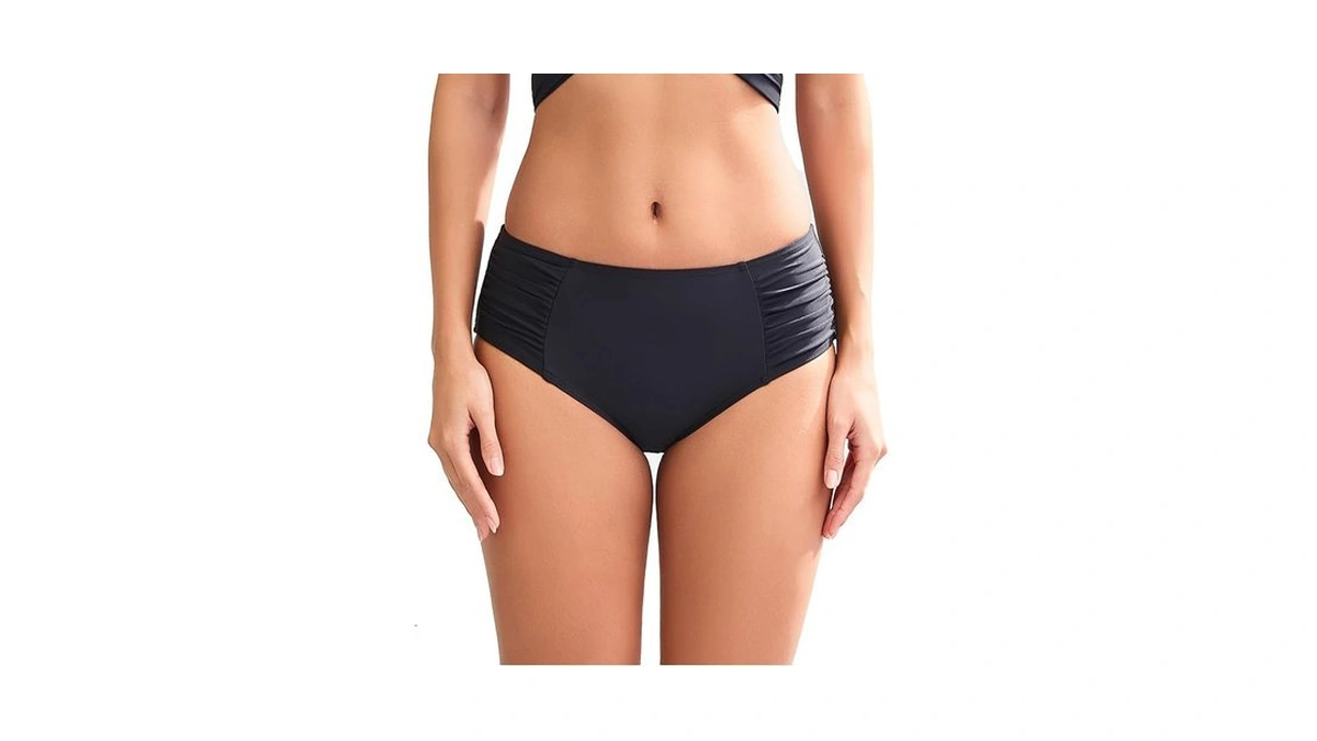Cocopear Full Coverage Bikini Bottoms For Women Mid Rise Bathing
