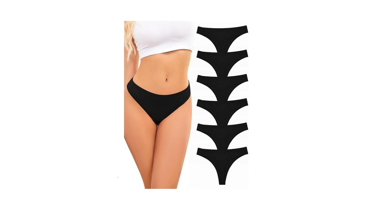 Ansukoo Cotton Thong Underwear For Women 6 Pack,ladies Comfortable Panties,woman