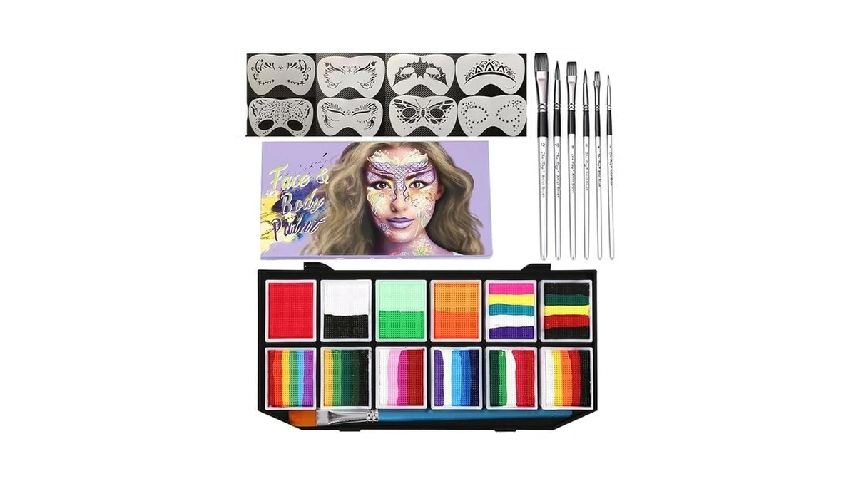 Face Paint Kit-12 X 10gm Split Cake Palettes Body Painting