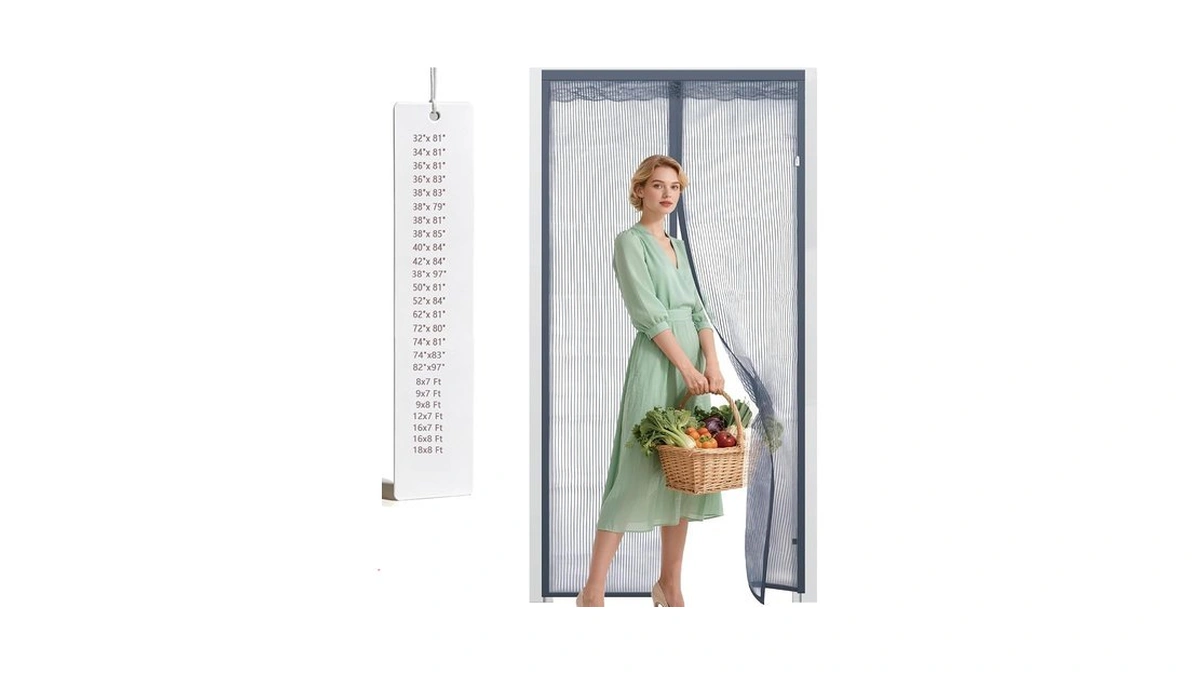 Yujunhmzz Magnetic Screen Door Mesh Heavy Duty, Hands Free Mesh