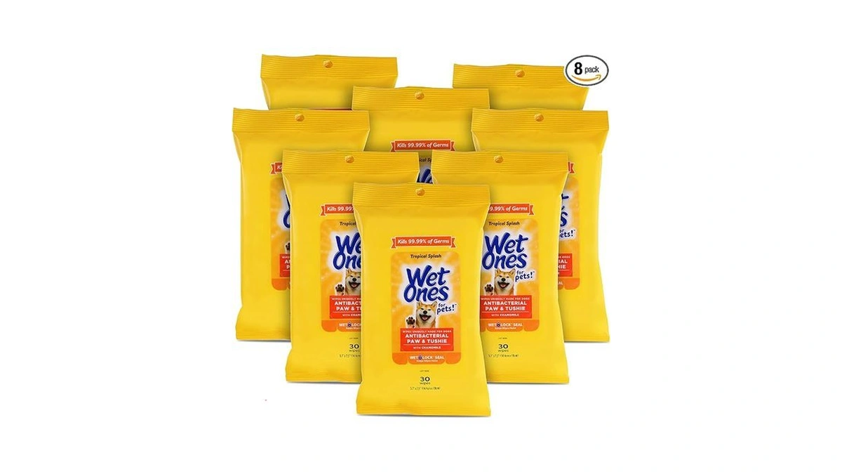 Wet Ones For Pets Paw And Tushie Dog Wipes With