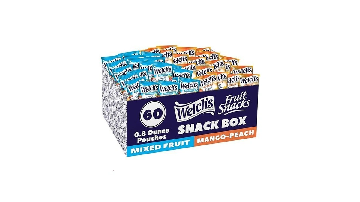 Welch's Fruit Snacks, Mixed Fruit & Mango Peach Snack Box,