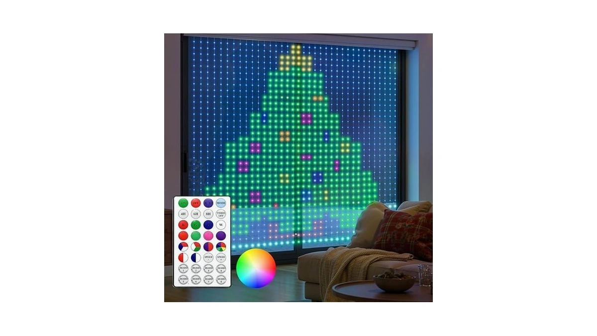Brightown 400 Rgbic Led Smart Curtain Fairy Lights, 6.6x6.6ft Dynamic