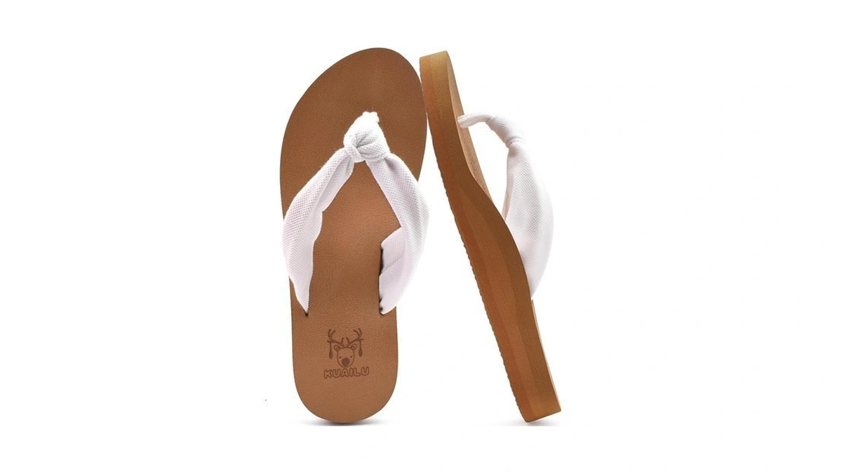Kuailu Flip Flops Women Arch Support Yoga Mat Comfortable Summer