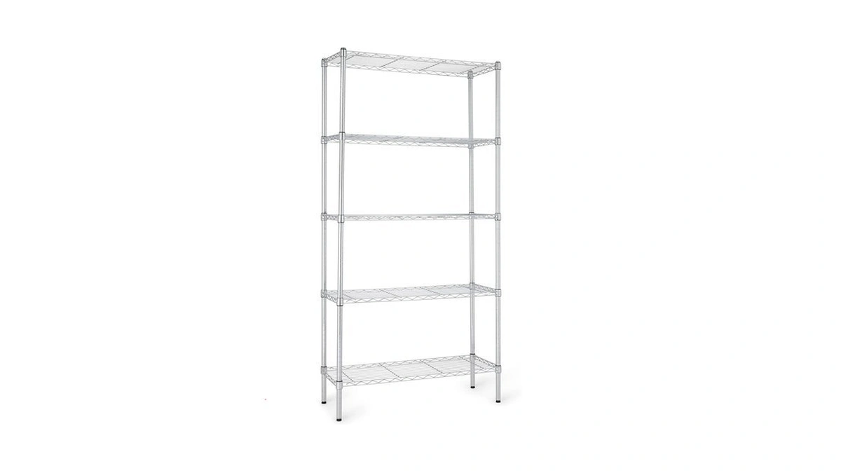 Amazon Basics 5-shelf Adjustable Heavy Duty Steel Wire Rack, Space