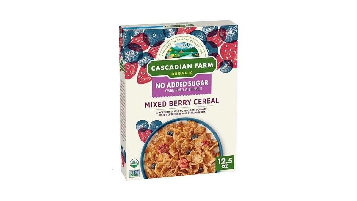 Cascadian Farm, Cereal Mixed Berry No Added Sugar Organic, 12.5