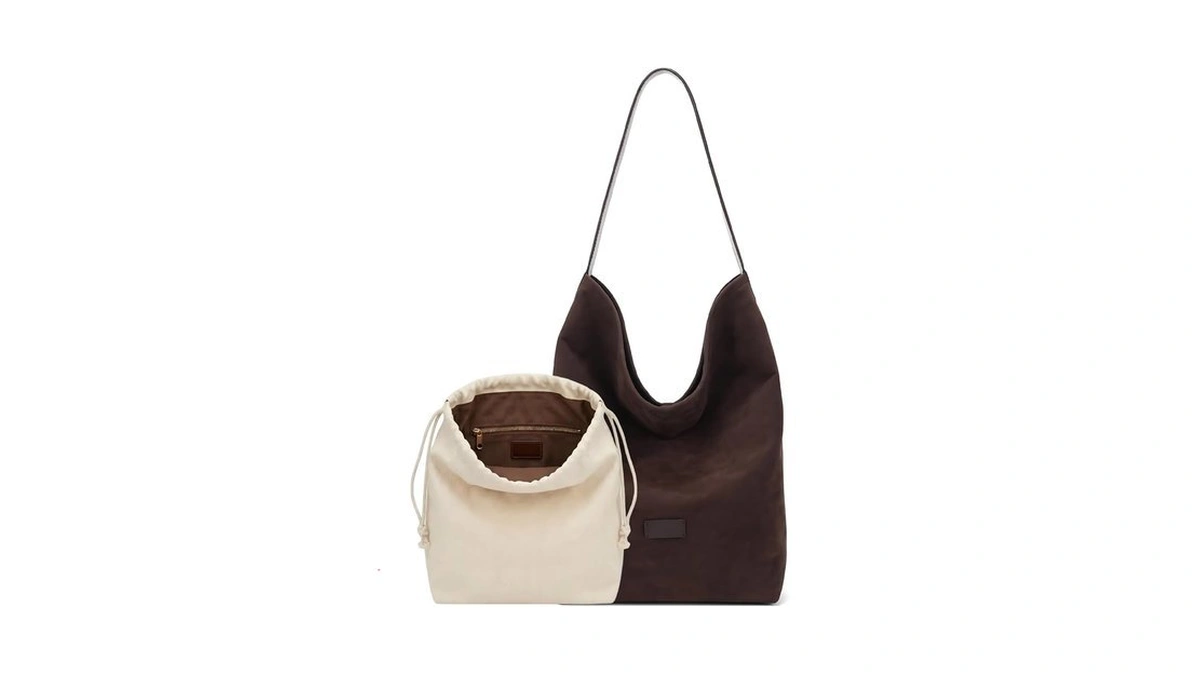 Vlfmk Faux Suede Tote Bag For Women, 2-in-1 Minimalist Shoulder