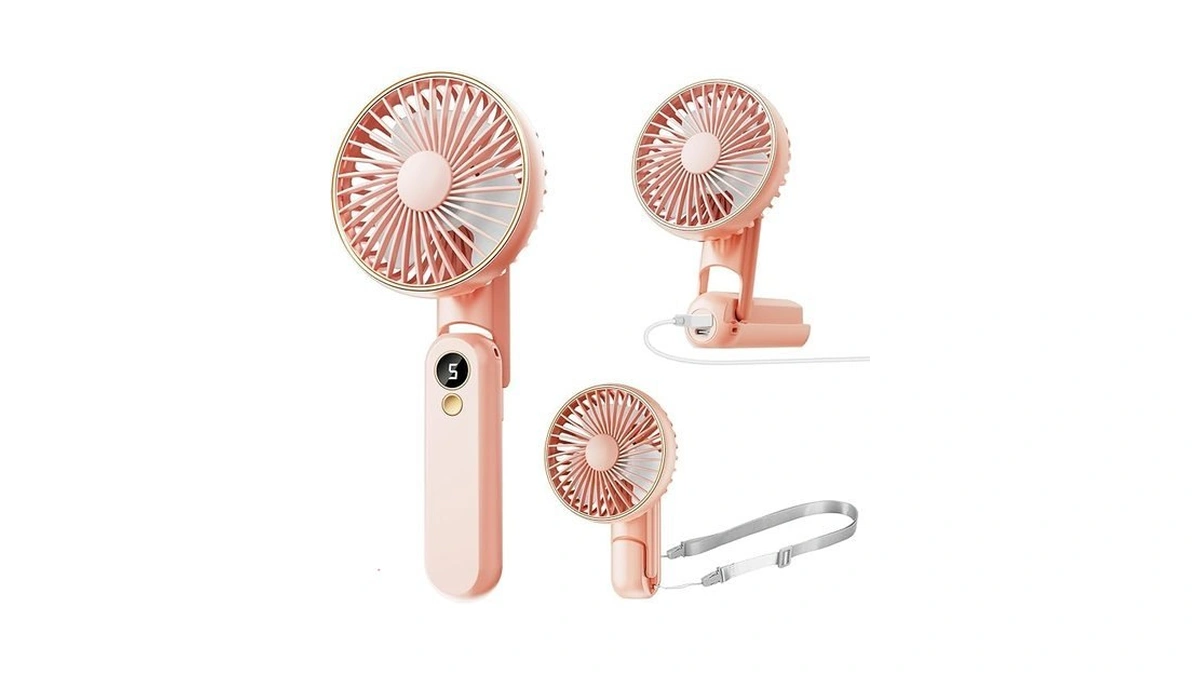 Dhenrio Portable Handheld Fan, [up To 15 Working Hours],180° Foldable