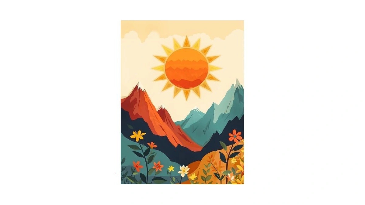 Suanfa Diamond Art Kits For Adults,bohemian Sun & Mountain Landscape,easy