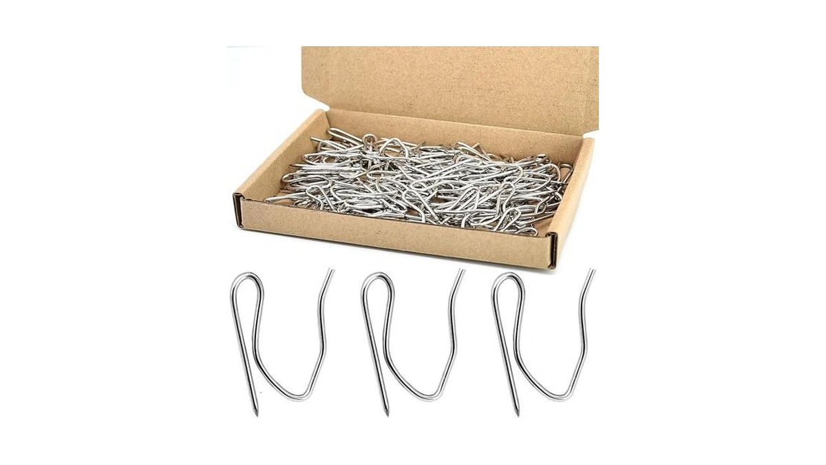 Surf Turtle 100 Pcs Curtain Hooks, 1.2 Inch Stainless Steel