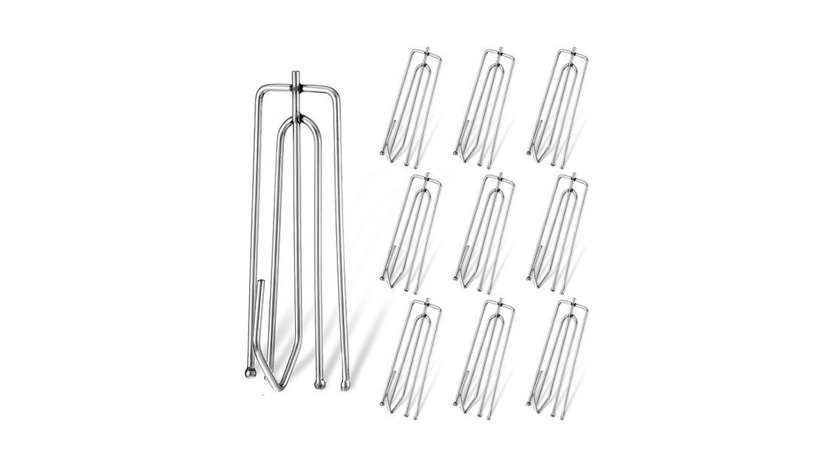 210 Pcs Stainless Steel Curtain Pleat Hook, Drapery Clasp And