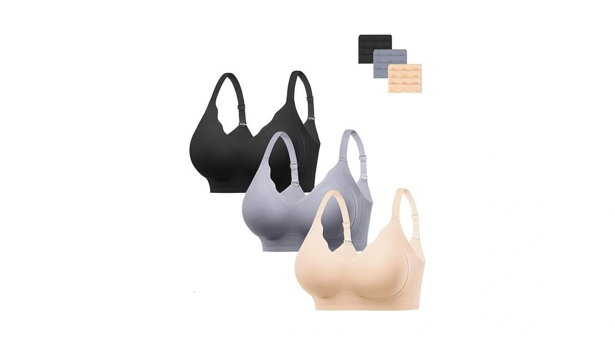 Hbselect Jelly Bras For Women No Underwire 3pcs Comfort Wireless