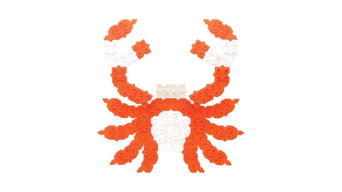 Morphun Bright Orange Stem Building Blocks Value Pack, 102 Pcs,