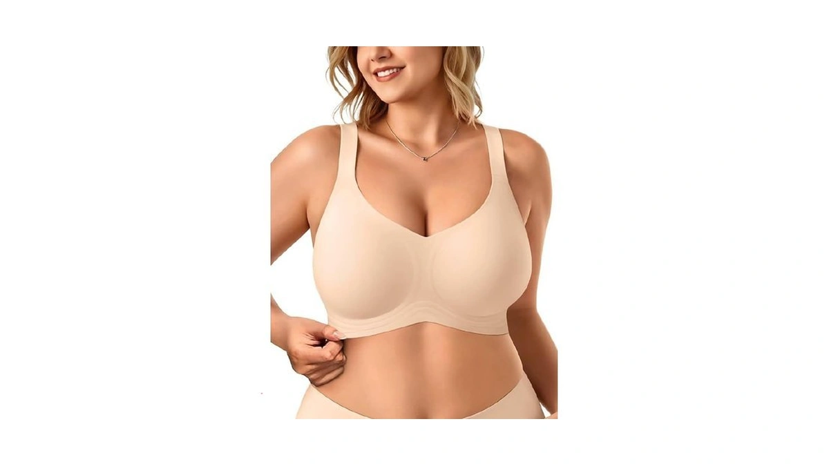 Vertvie Bras For Women No Underwire Wireless Support Bra Underarm-smoothing