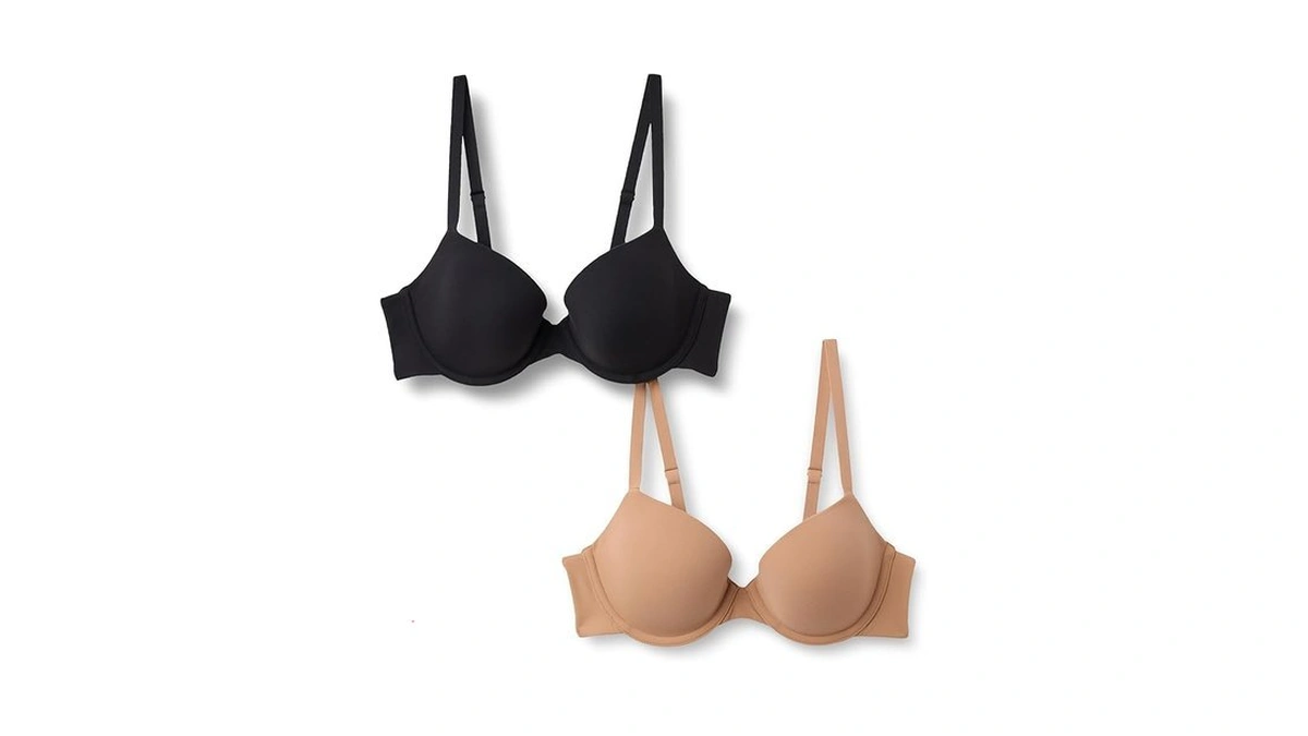Amazon Essentials Women's Padded Underwire Demi Bra, Ultra-soft Microfiber, Pack