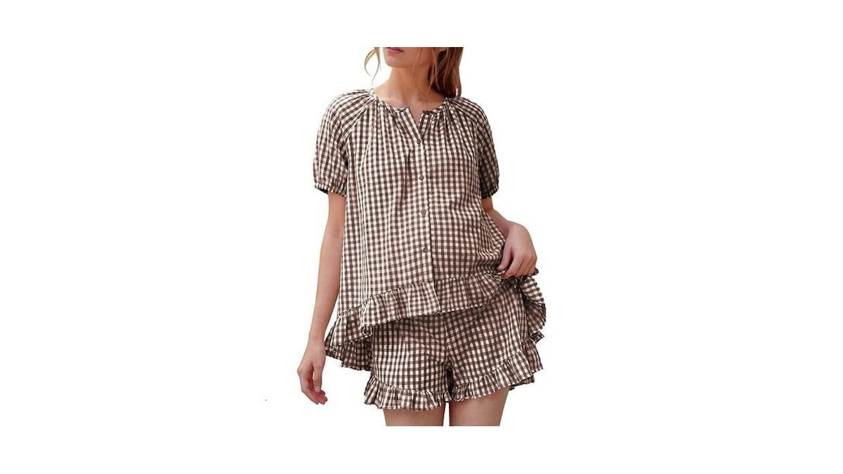 Blencot Maternity 2 Piece Pajamas Sets For Women Summer Short
