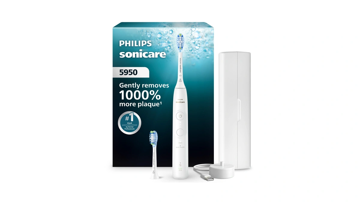 Philips Sonicare 5950 Series Electric Toothbrush, With Pressure Sensor, For