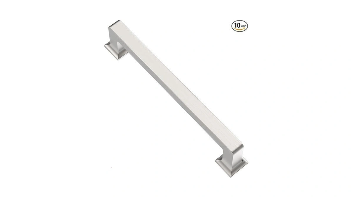 Alzassbg 10 Pack Brushed Satin Nickel Cabinet Pulls, 5 Inch(128mm)