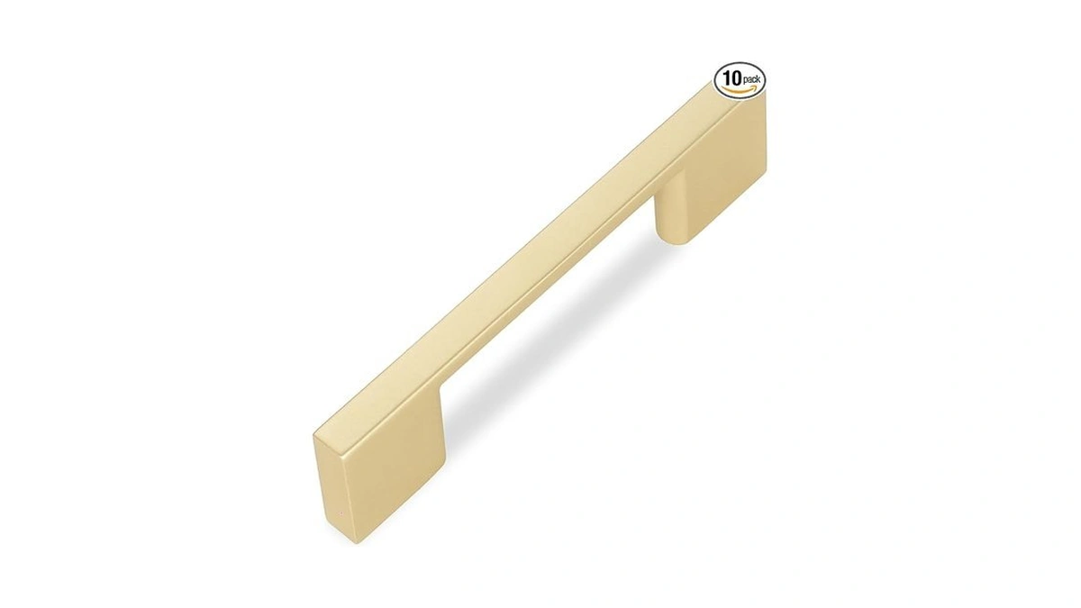 Giyuro 10 Pack 3 Inch(76mm) Cabinet Pulls Brushed Gold Kitchen