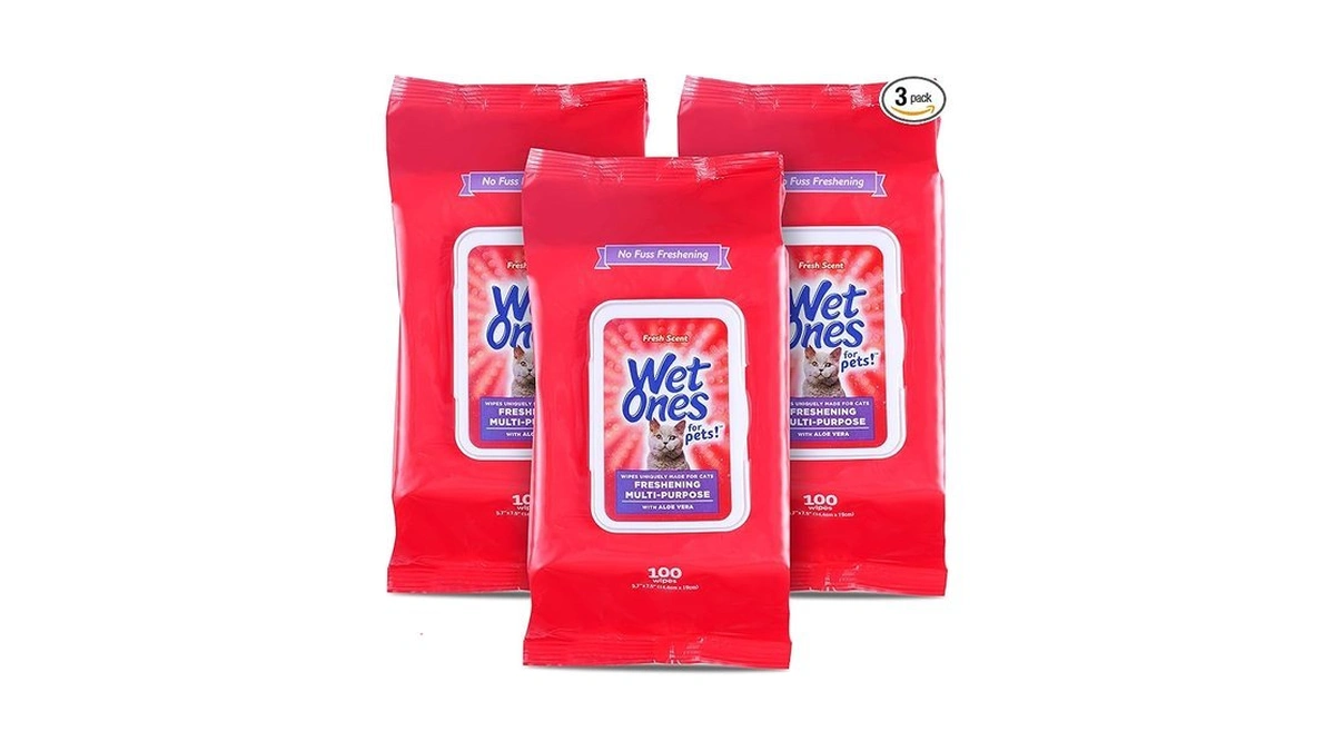 Wet Ones For Pets Freshening Multipurpose Wipes For Cats With