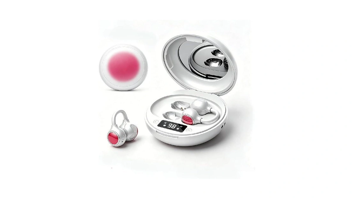 Clip-on Earbuds,open-ear Wireless Bluetooth 6.0 Headphones With Makeup Mirror, Secure