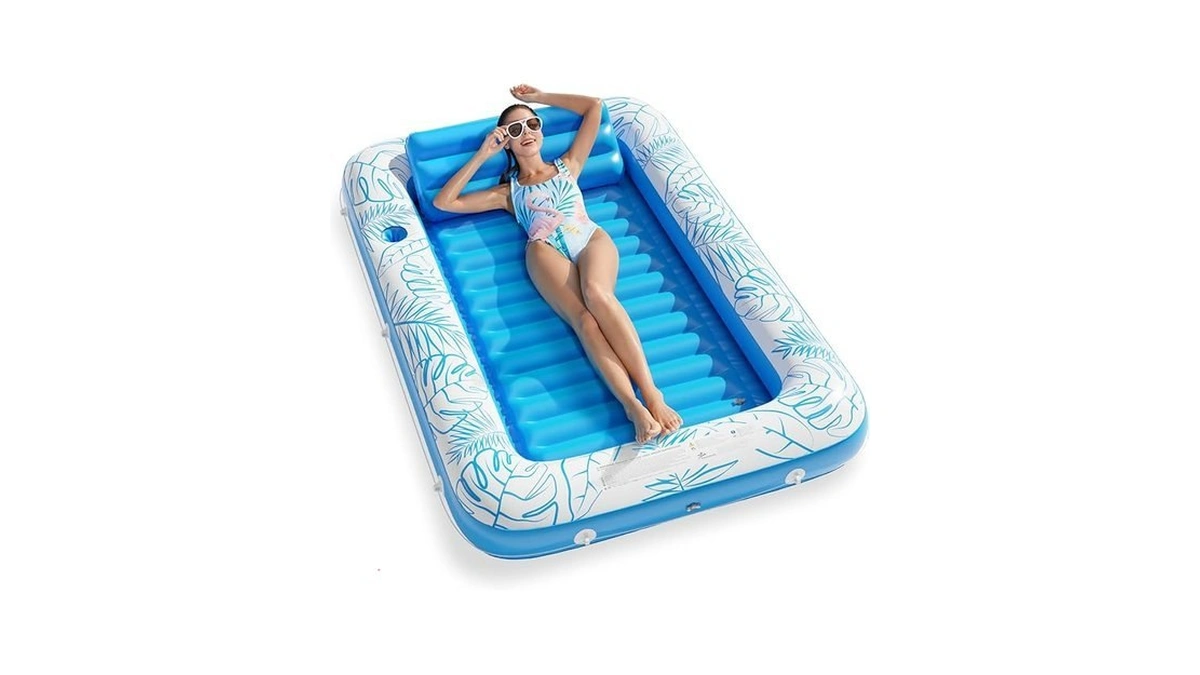 Inflatable Tanning Pool Lounger Float - Jasonwell 4 In 1