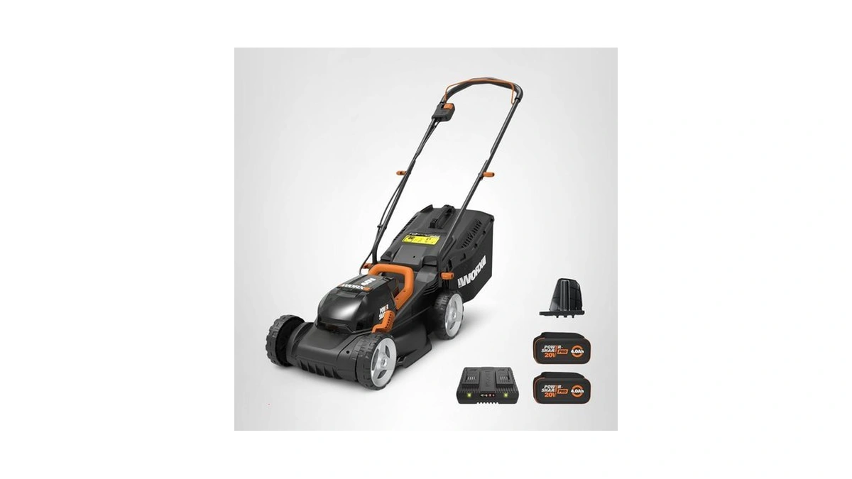 Worx 14" Cordless Lawn Mower, 2 In 1 Electric Mower