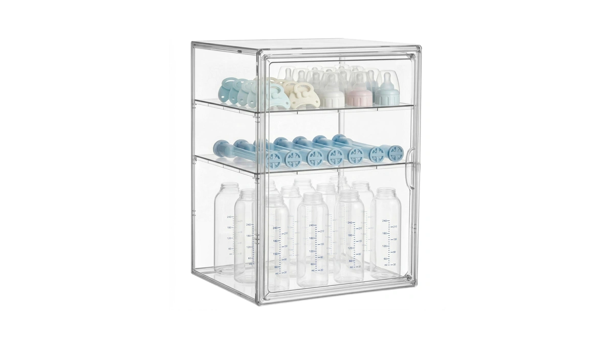 Hblife Baby Bottle Storage Organizer For Countertop Cabinet, 3 Tiers