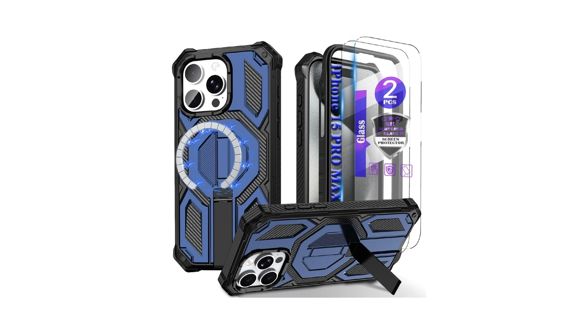 Magnetic For Iphone 15 Pro Max Case With Kickstand, [compatible