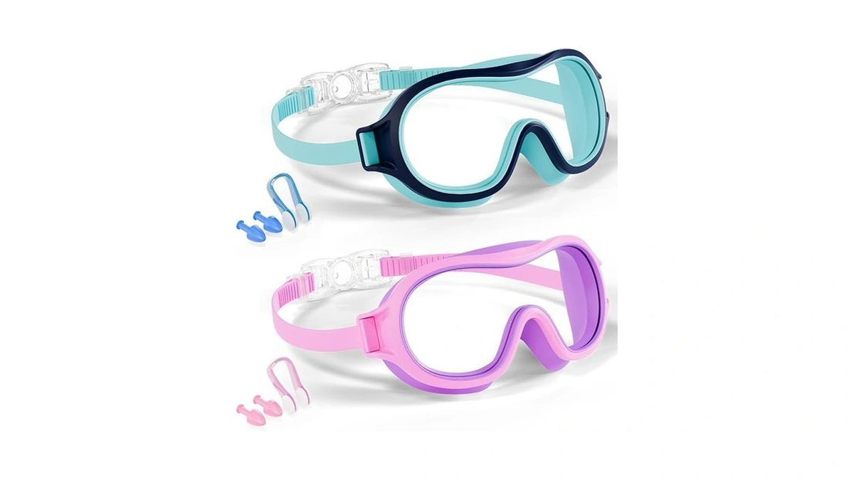 Aegend 2 Pack Swim Goggles For Kids 3-15, Anti-fog Anti-uv
