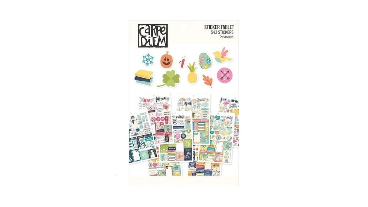 Carpe Diem 7974 Planner Essentials Seasons Sticker Tablet