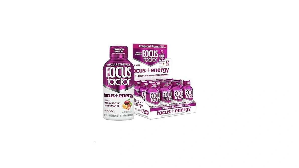 Focus Factor Focus + Energy Shots - 12 X 2oz