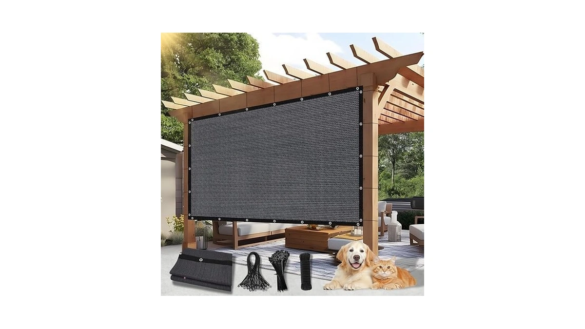 Belle Dura 90% Outdoor Sun Shade Cloth, 10'×10' Pergola Shade