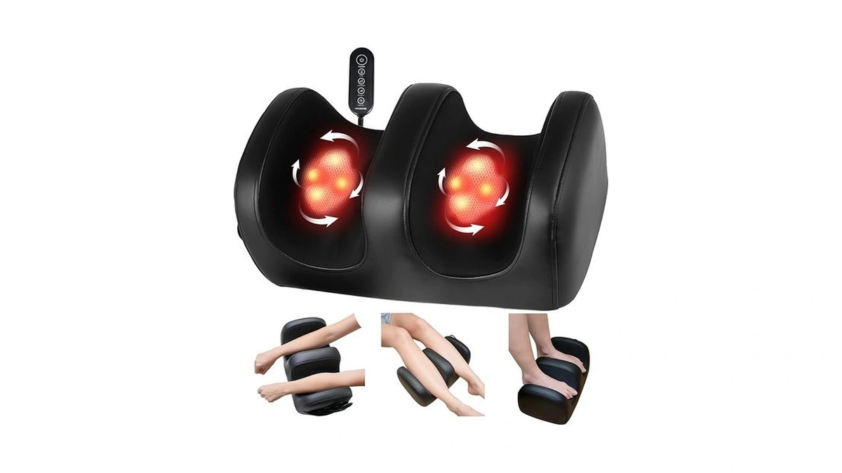 Masgre Electric Foot Massager Machine With Heat, Shiatsu Kneading Feet