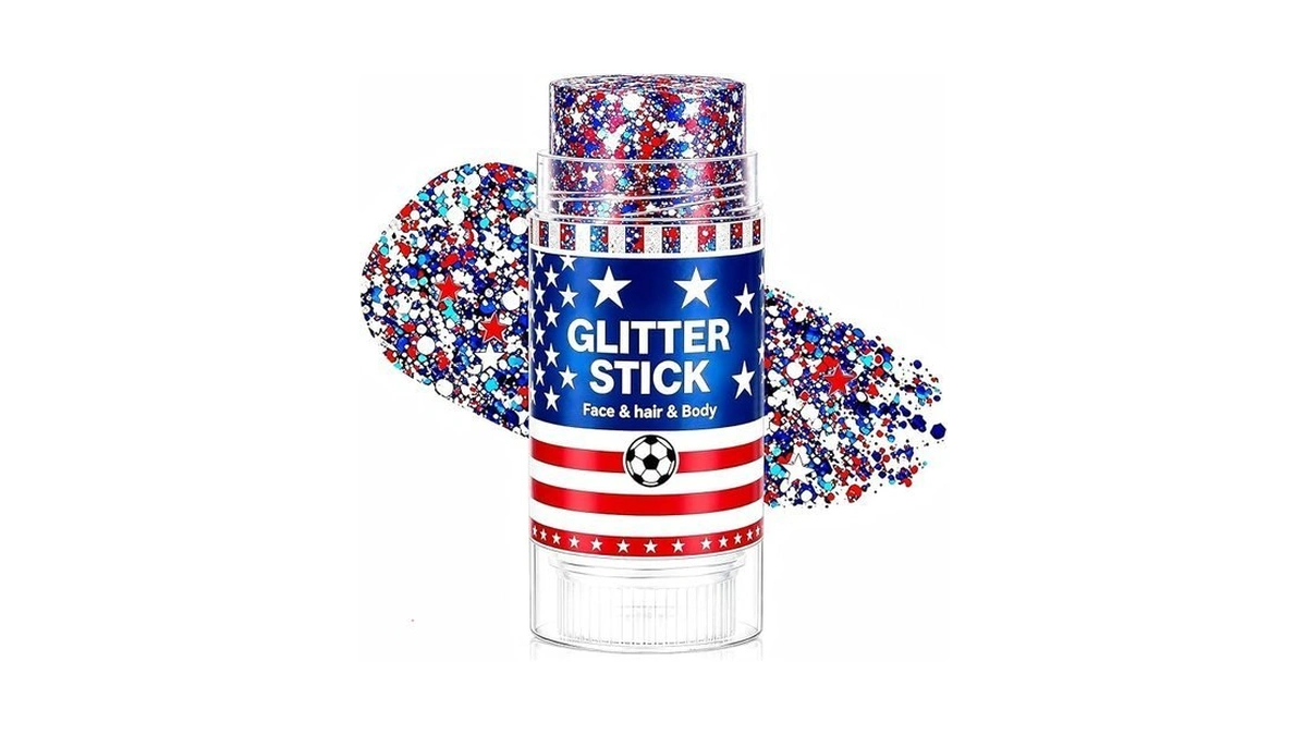 Red White And Blue Glitter Stick,4th Of July Patriotic Chunky