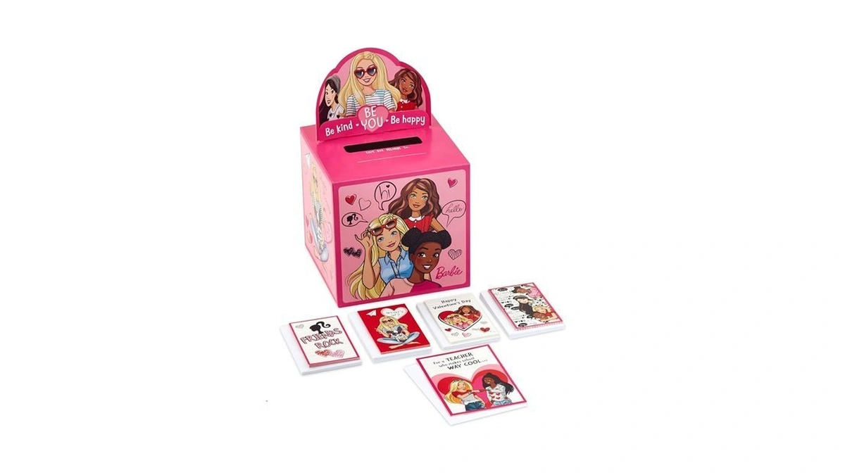 Hallmark Barbie Valentines Day Cards And Mailbox For Kids School