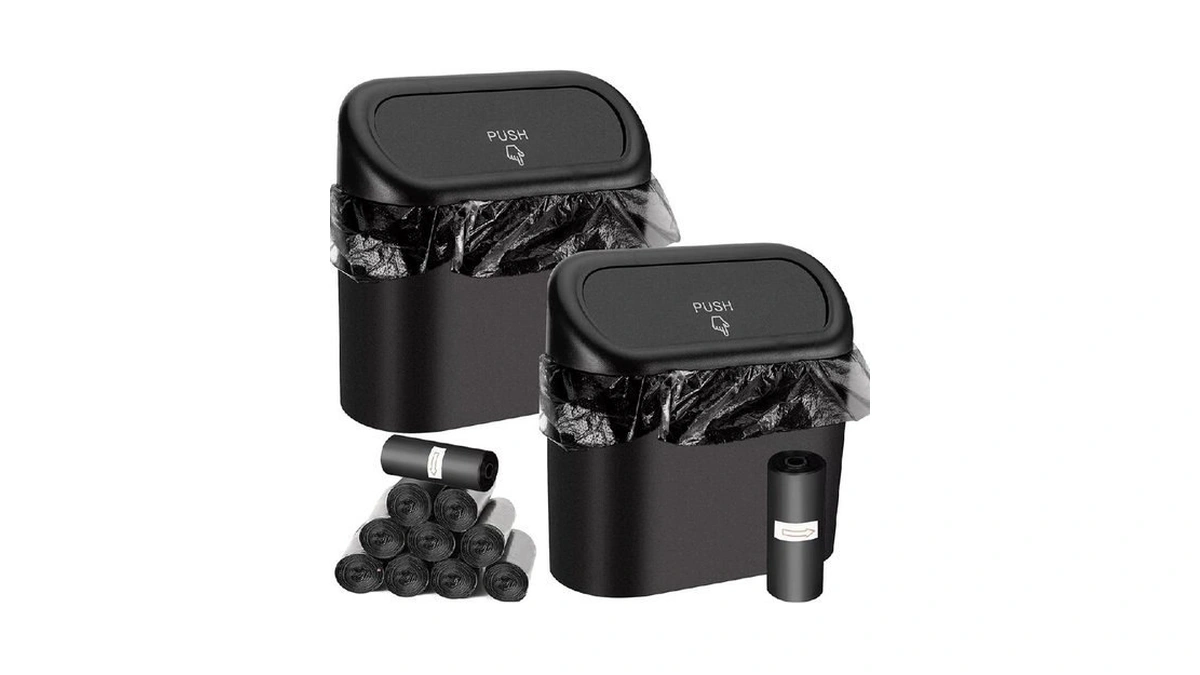 Wontolf Trash Can Bin With Lid And 150pcs Trash Bags