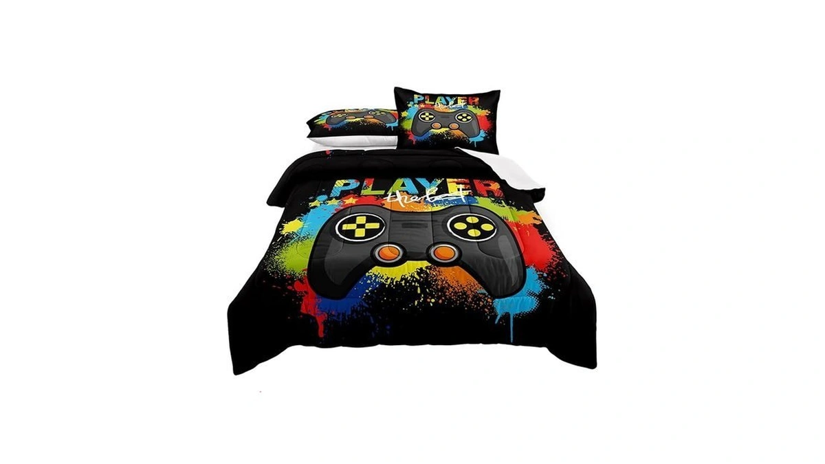 Lris Bedding Gaming Comforter Set Full Size For Boys Kids