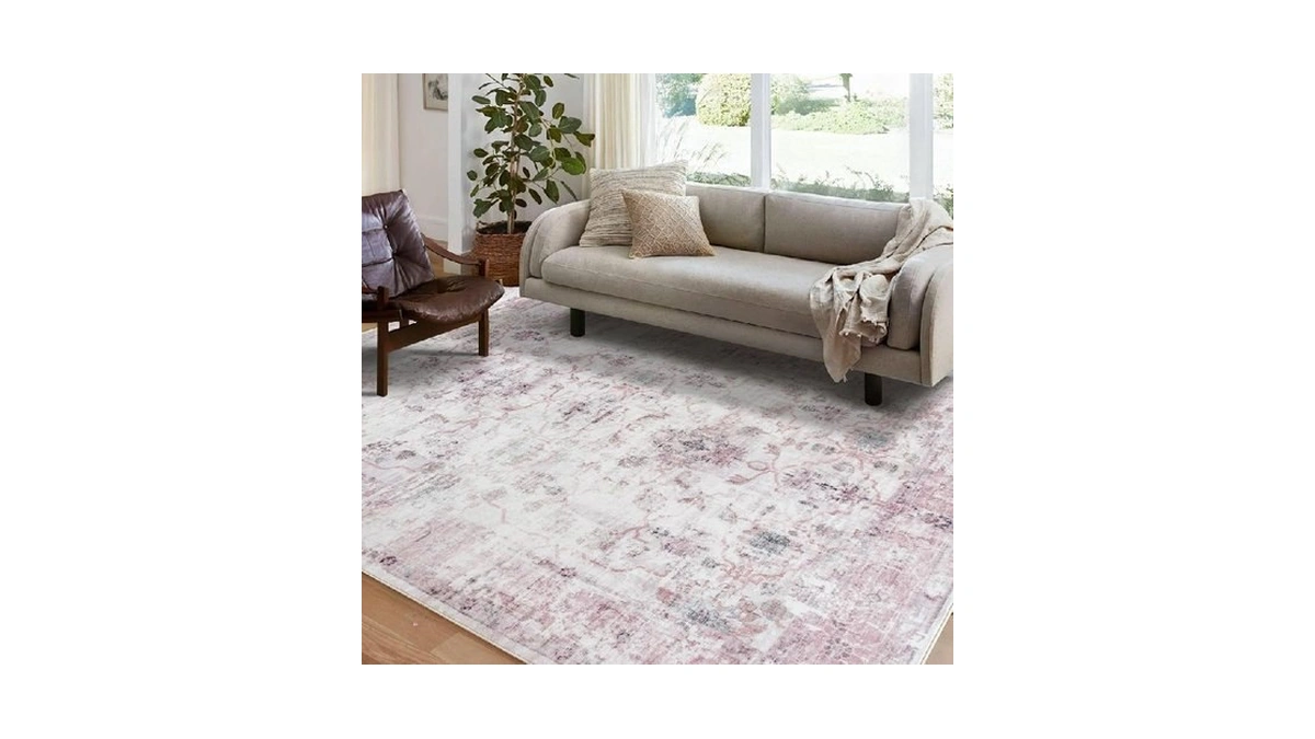 Syalife 8x10 Washable Area Rug, Ultra Soft Non-slip, Low Pile,