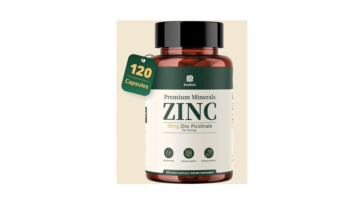 Bienraíz Zinc Picolinate 30mg - Highly Absorbable Zinc Supplement -