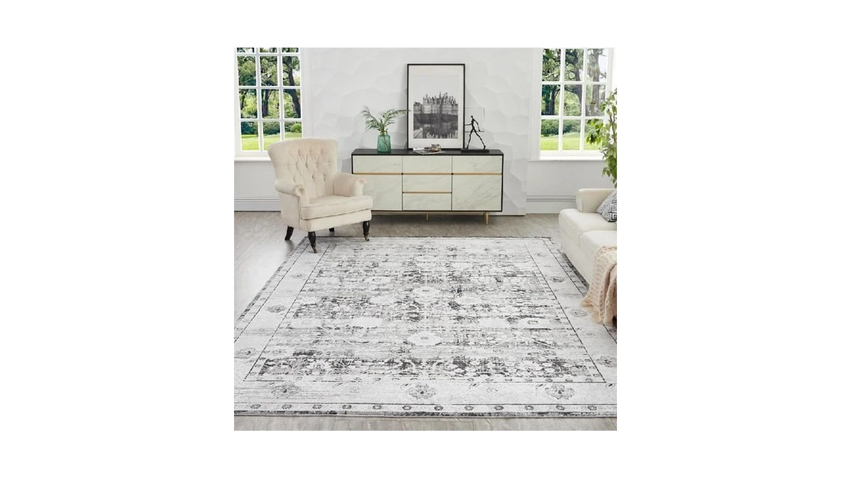 Syalife 6x9 Washable Area Rug, Ultra Soft Non-slip, Low Pile,